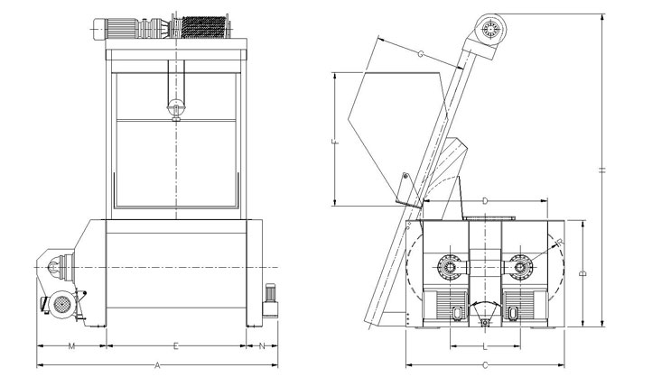 layout twin shafts compulsory mixers